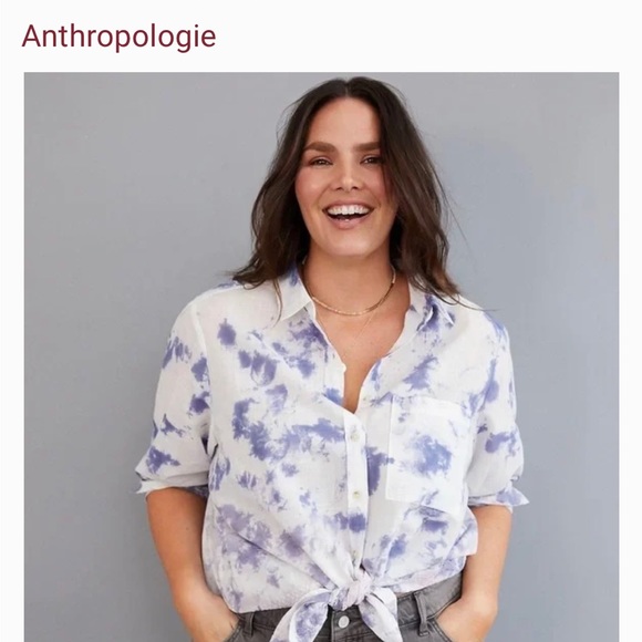 Pilcro Anthropology tie-dye button down. Brand new never worn size medium. - Picture 7 of 10